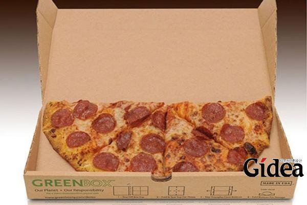 可以撕成小盘子的披萨包装设计