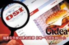 福喜在华被迫更名欧喜 自曝一年损失超60亿