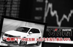 “排放门”持续发酵 大众汽车股价暴跌20%